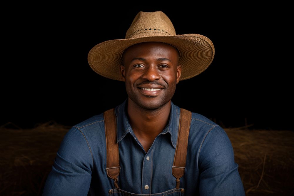 Portrait farmer adult smile. AI generated Image by rawpixel.
