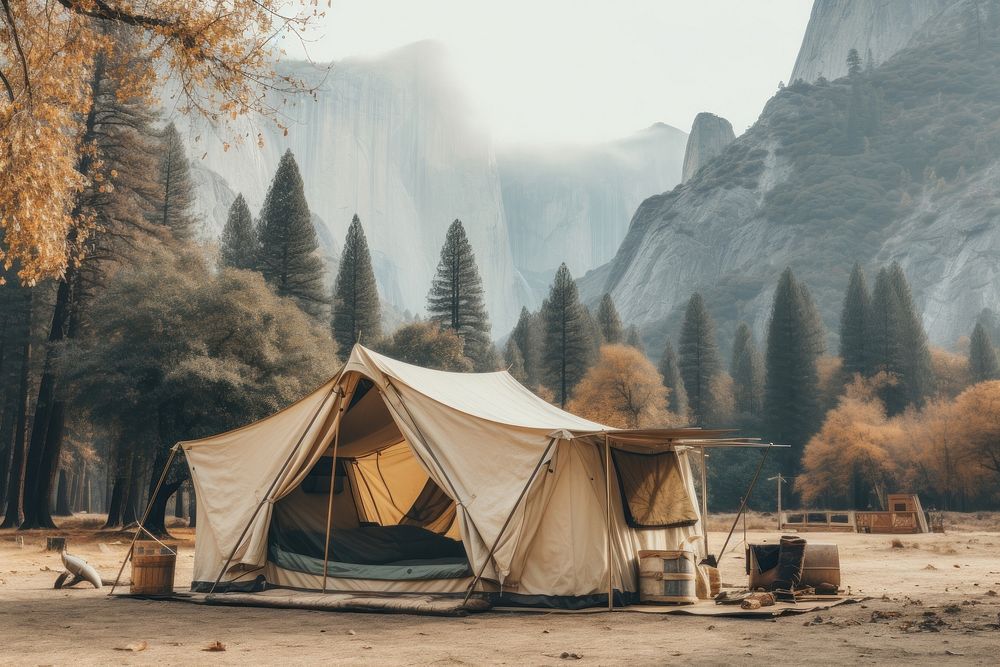 Camping outdoors tent architecture. AI generated Image by rawpixel.