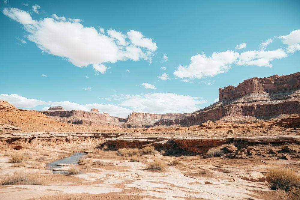 Canyon ground land sky. AI generated Image by rawpixel.