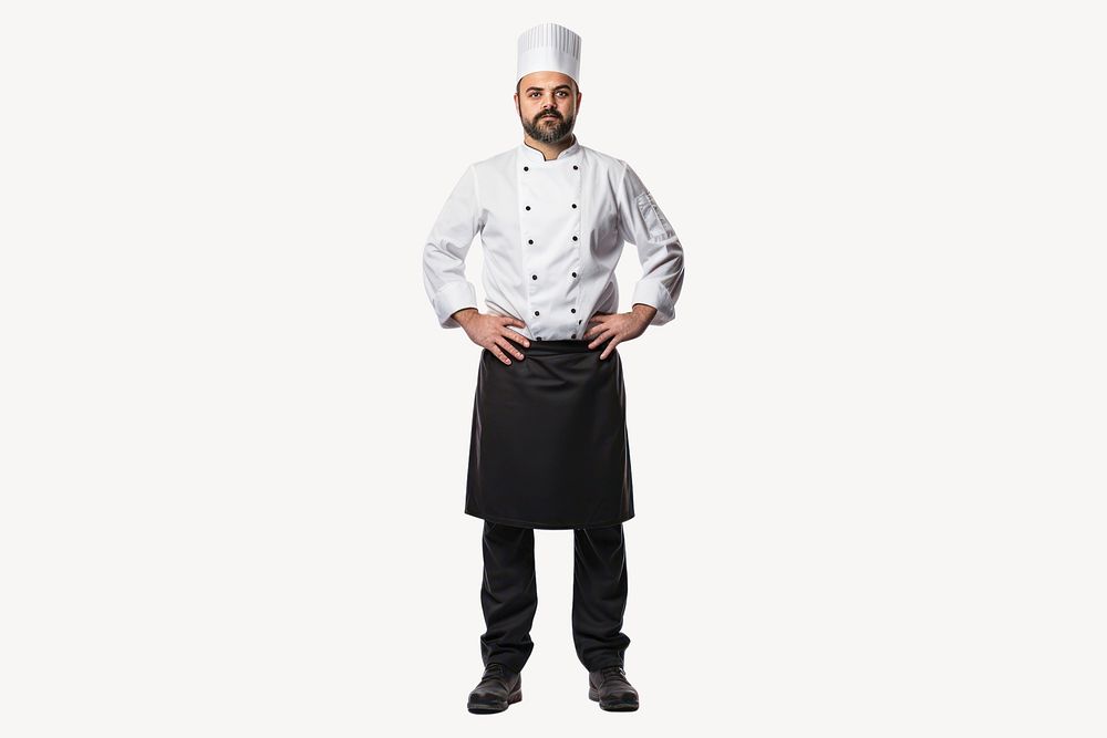 Adult chef white background freshness. AI generated Image by rawpixel.