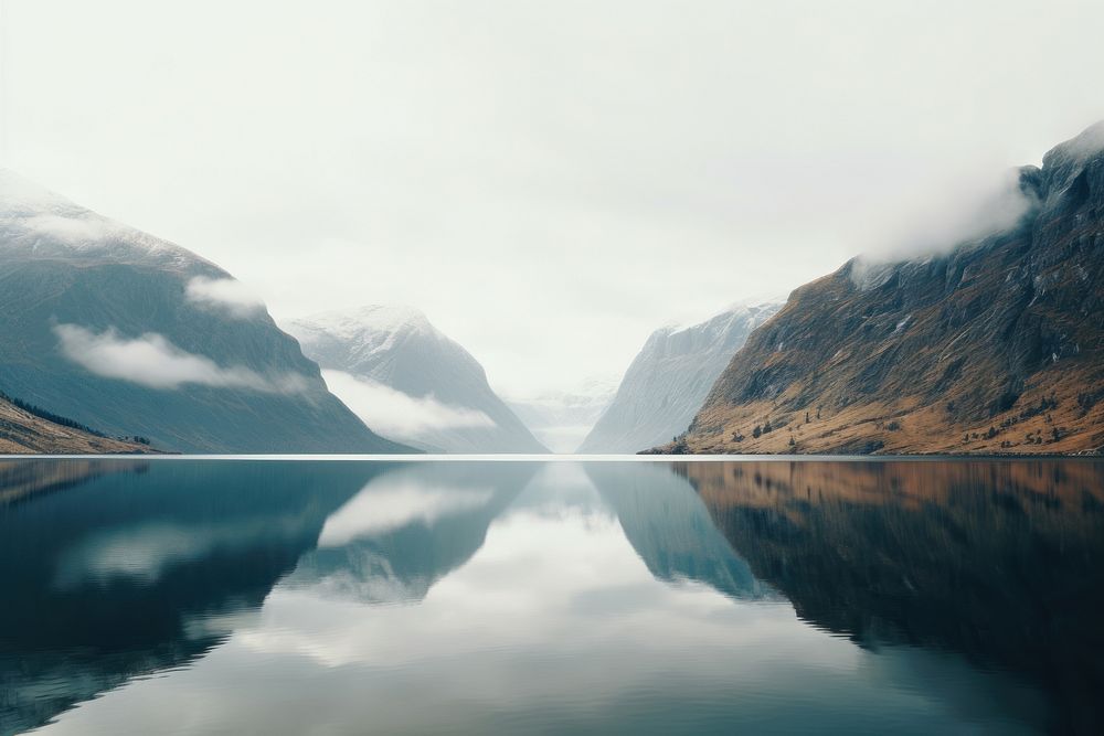 Landscape mountain outdoors glacier. AI generated Image by rawpixel.