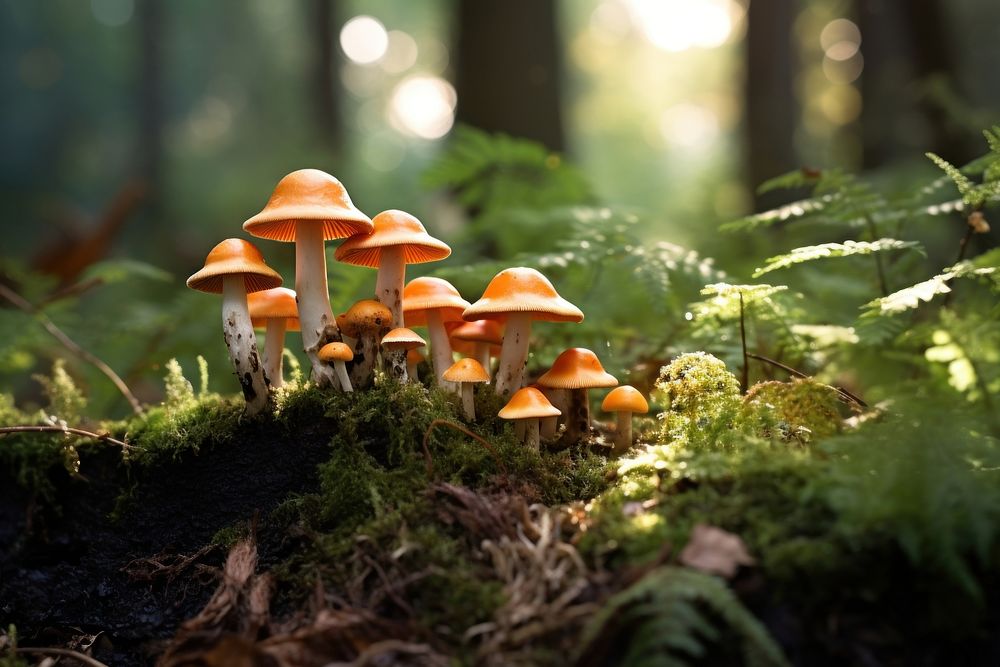 Mushroom forest fungus plant. AI generated Image by rawpixel.