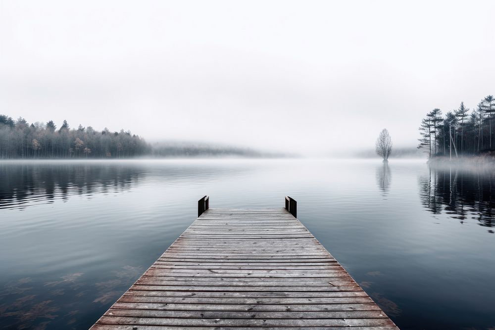 Lake landscape outdoors nature. AI generated Image by rawpixel.