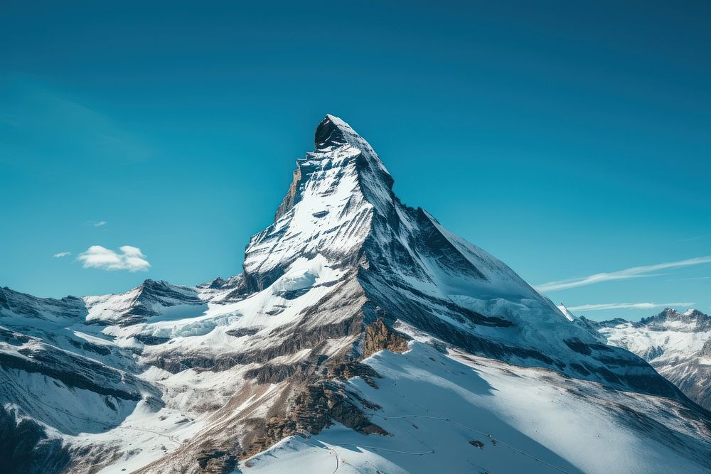 Sky mountain outdoors nature. AI generated Image by rawpixel.