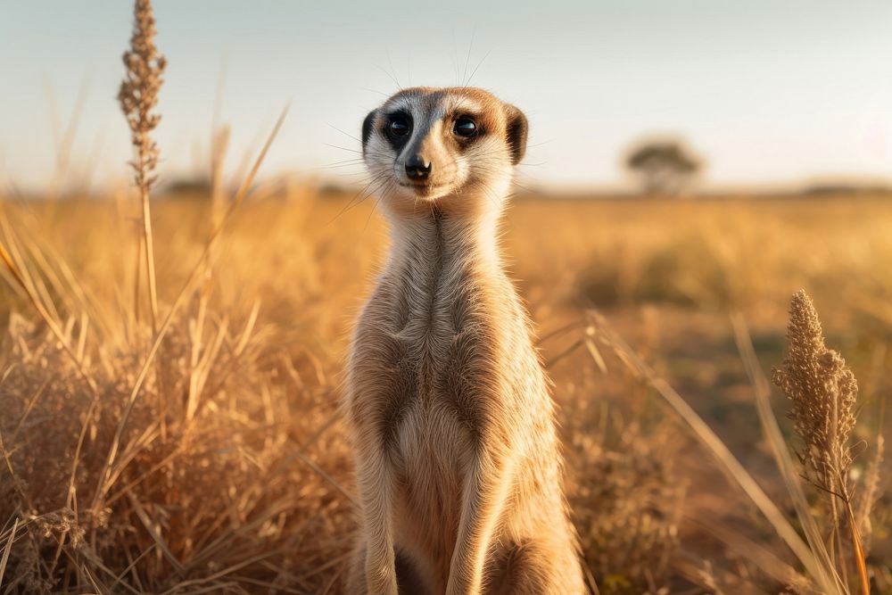 Meerkat wildlife animal mammal. 