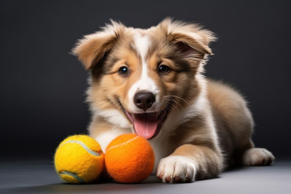 Animal puppy mammal tennis. AI generated Image by rawpixel.