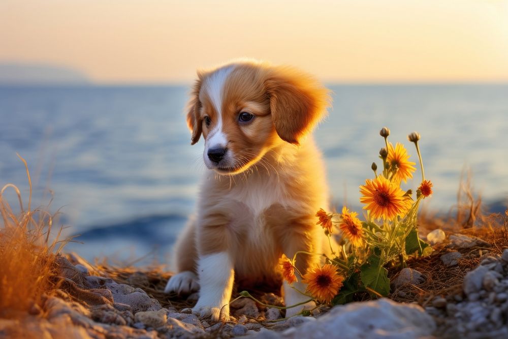 Animal puppy outdoors mammal. AI generated Image by rawpixel.