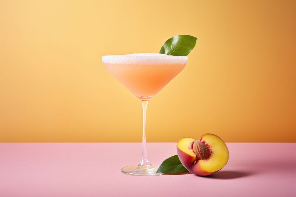Peach margarita cocktail martini. AI generated Image by rawpixel.