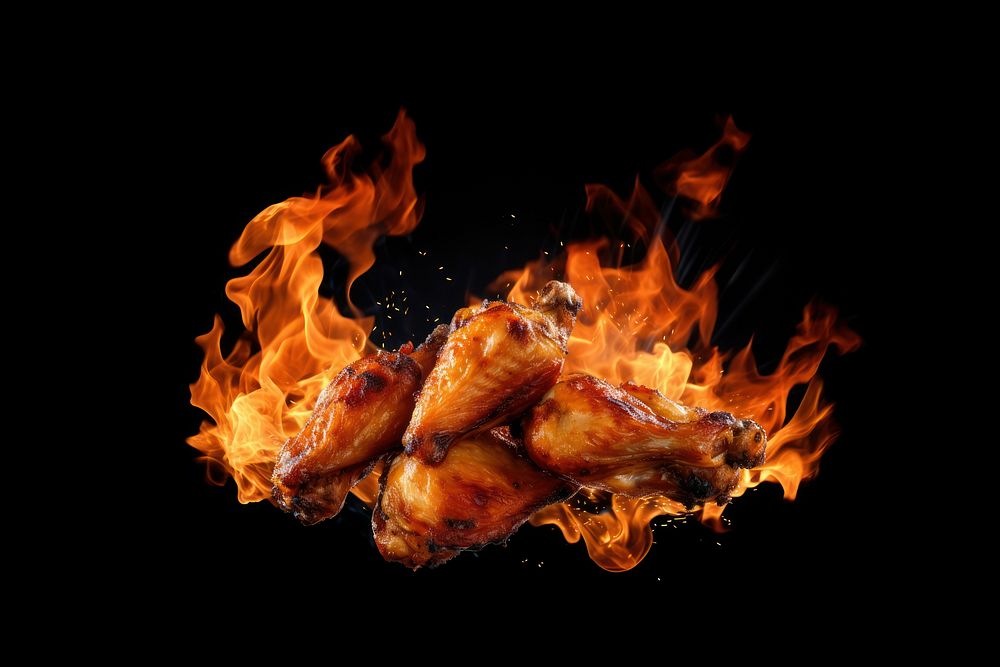 Fire bonfire food freshness. AI generated Image by rawpixel.