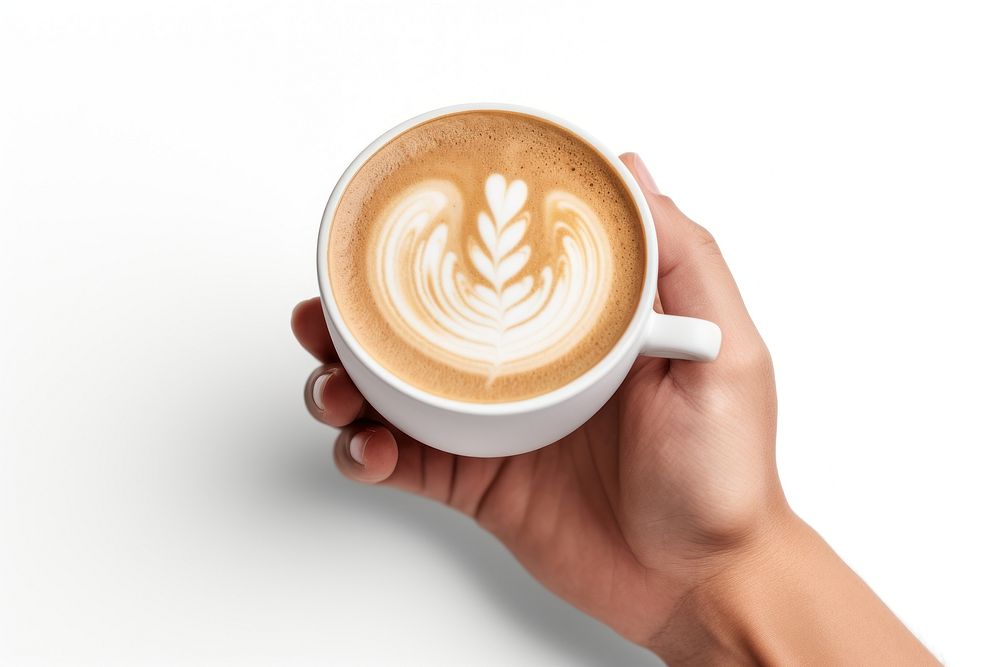 Holding coffee latte drink. AI generated Image by rawpixel.