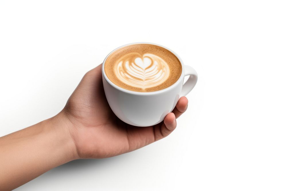 Holding coffee latte drink. AI generated Image by rawpixel.