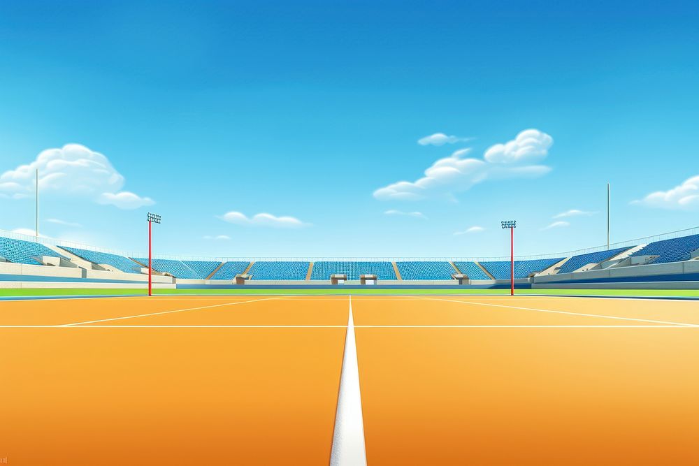 Cartoon sports architecture competition. AI generated Image by rawpixel.