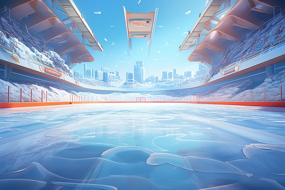 Sports hockey ice architecture. AI generated Image by rawpixel.