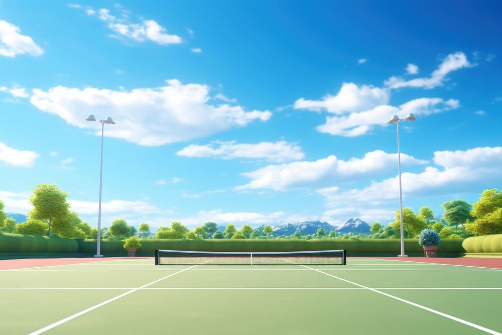 Tennis outdoors sports tennis court. 