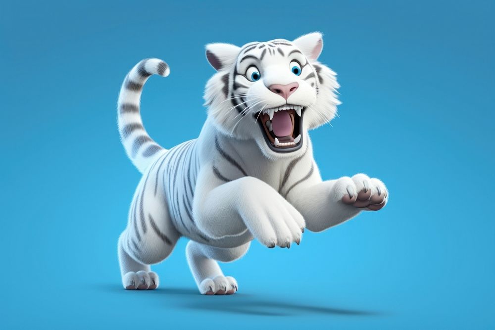 Tiger cartoon animal mammal. AI generated Image by rawpixel.