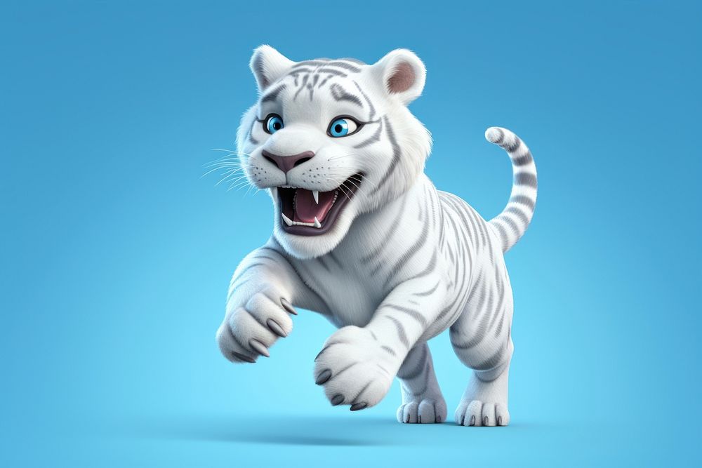 Tiger cartoon animal mammal. AI generated Image by rawpixel.