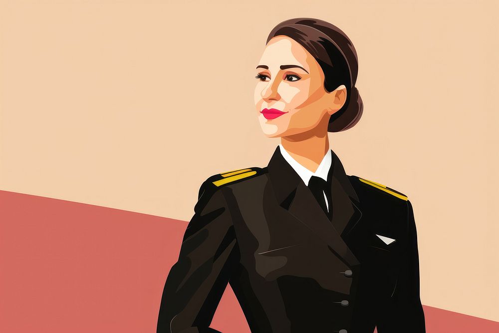 Captain female adult portrait. AI generated Image by rawpixel.
