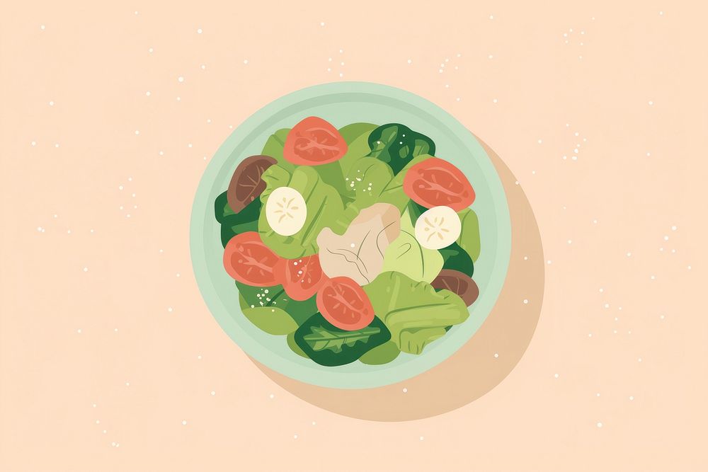 Salad food bowl dish. AI generated Image by rawpixel.