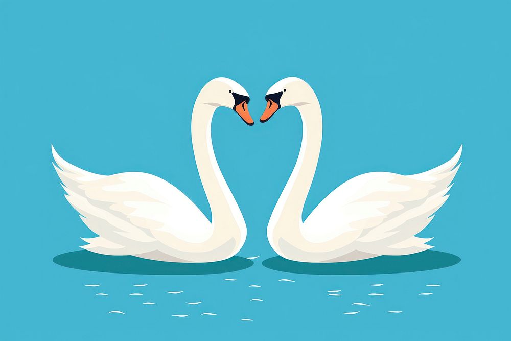 Swan animal white bird. AI generated Image by rawpixel.