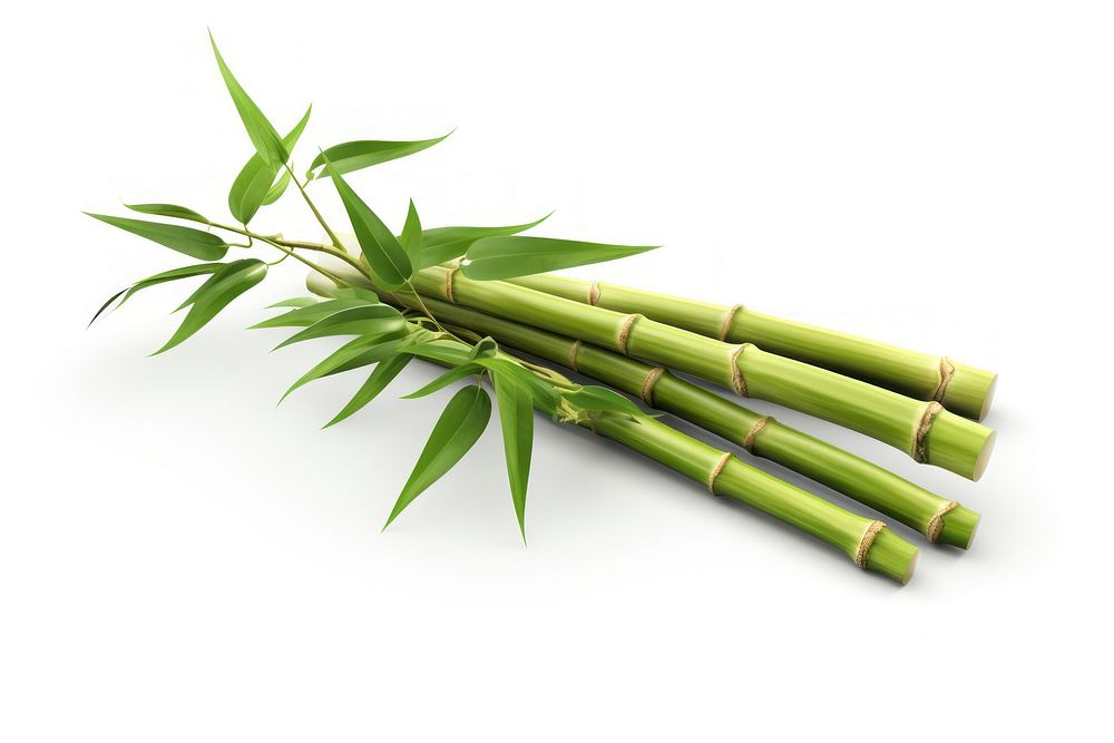 Bamboo plant white background freshness. AI generated Image by rawpixel.