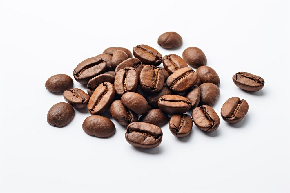 Coffee backgrounds white background coffee beans. AI generated Image by rawpixel.