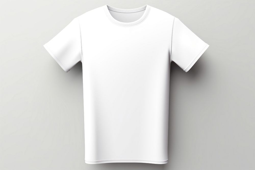 T-shirt sleeve white white background. 