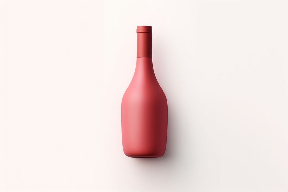 Wine bottle drink white background. AI generated Image by rawpixel.