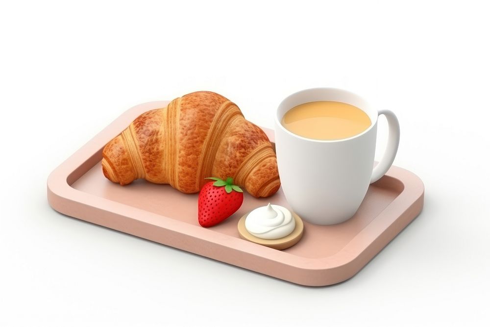 Croissant breakfast brunch bread. AI generated Image by rawpixel.