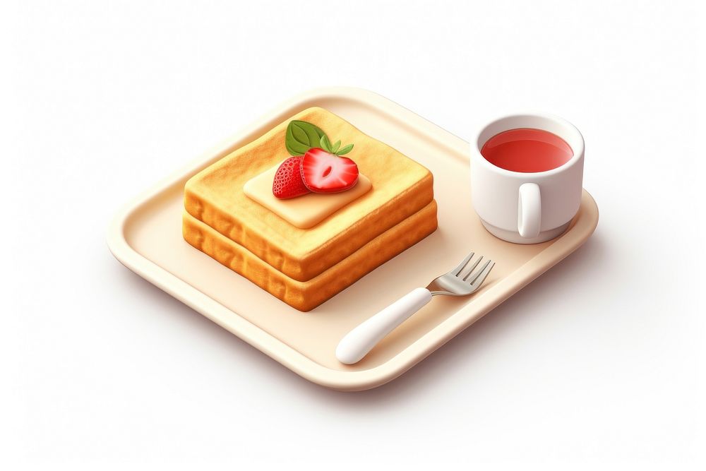 Brunch strawberry fruit plate. AI generated Image by rawpixel.
