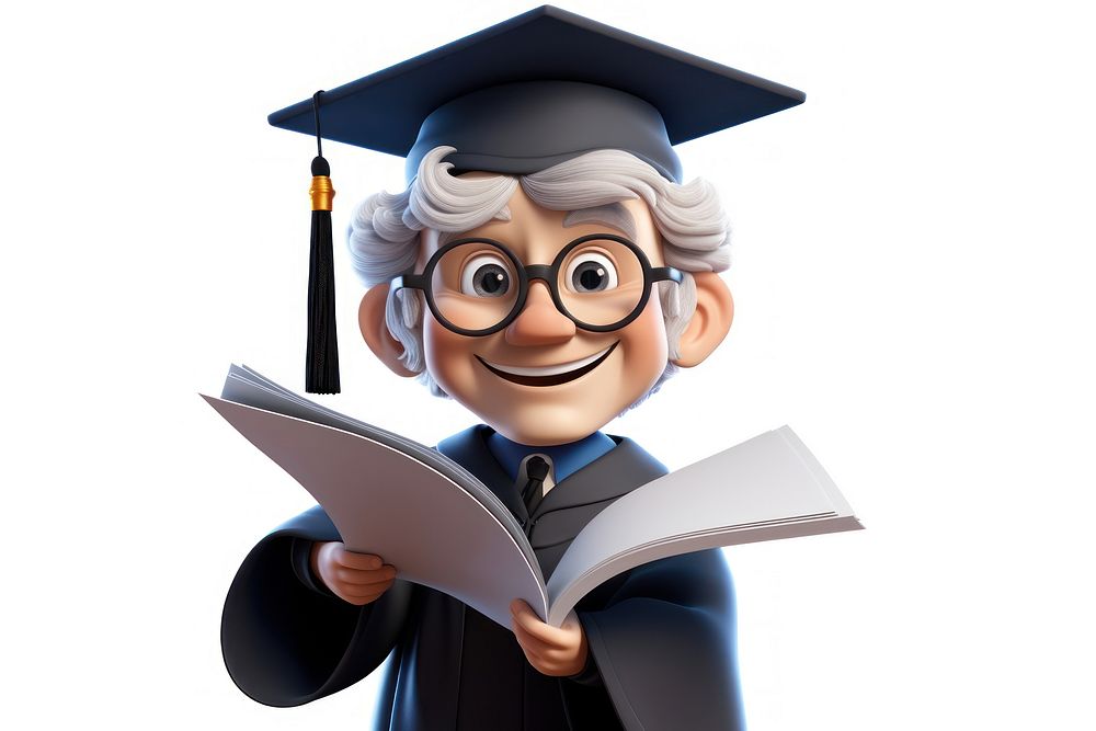 Graduation glasses diploma holding. AI generated Image by rawpixel.