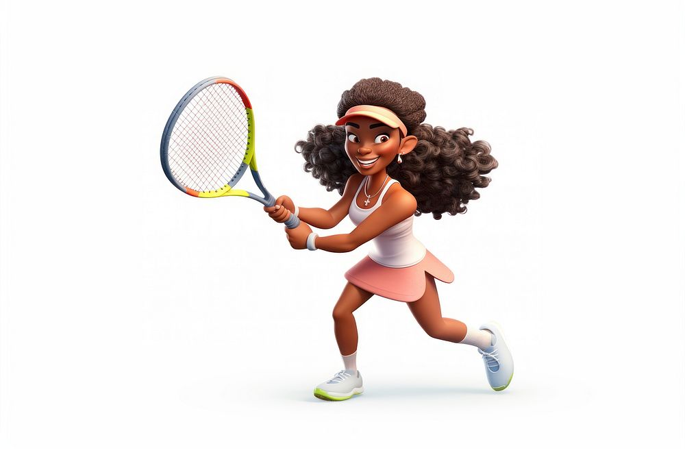 Tennis cartoon racket sports. AI generated Image by rawpixel.