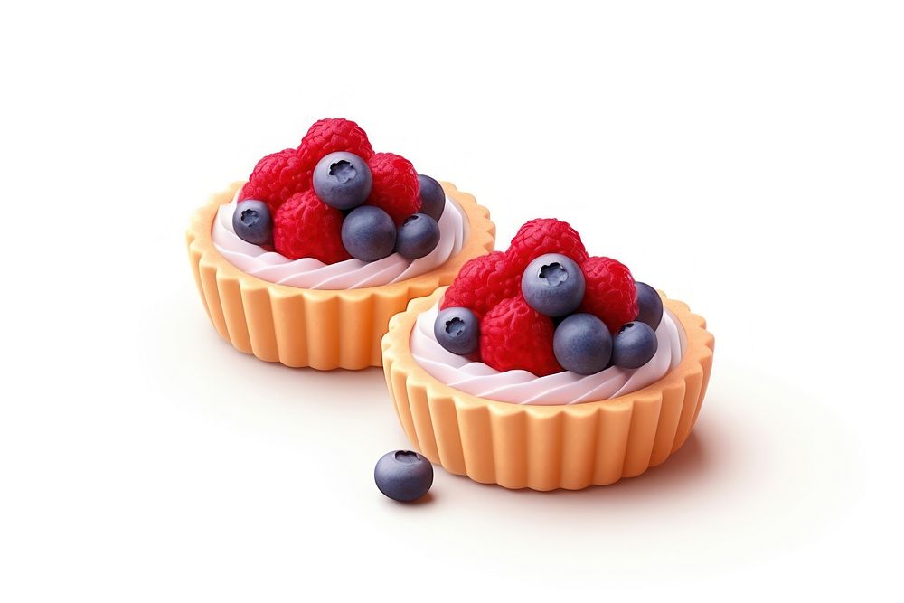 Fruit tart blueberry raspberry. AI generated Image by rawpixel.