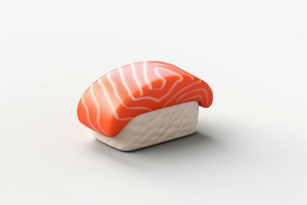 Sushi salmon food white background. AI generated Image by rawpixel.