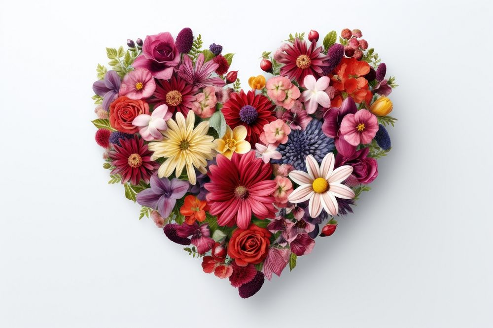 Flower art plant heart. AI generated Image by rawpixel.