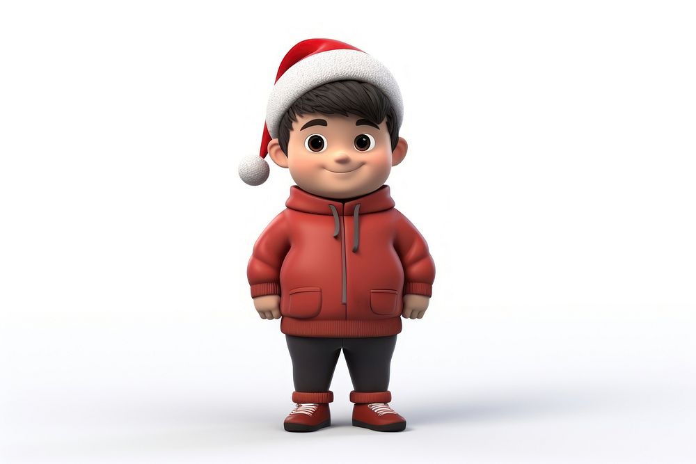 Christmas cartoon white background representation. AI generated Image by rawpixel.
