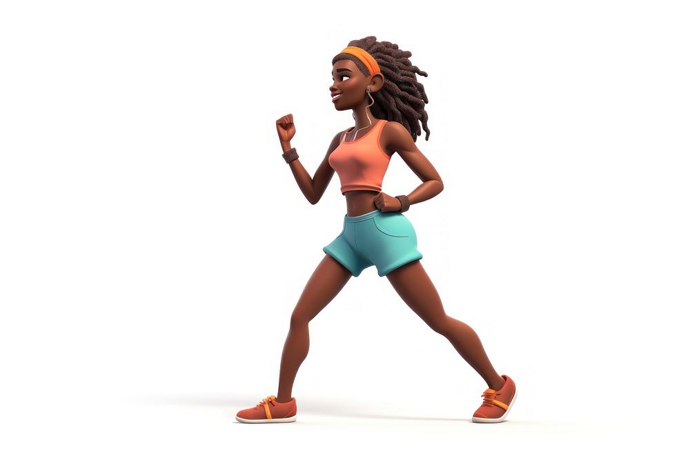 Running jogging cartoon shorts. AI generated Image by rawpixel.