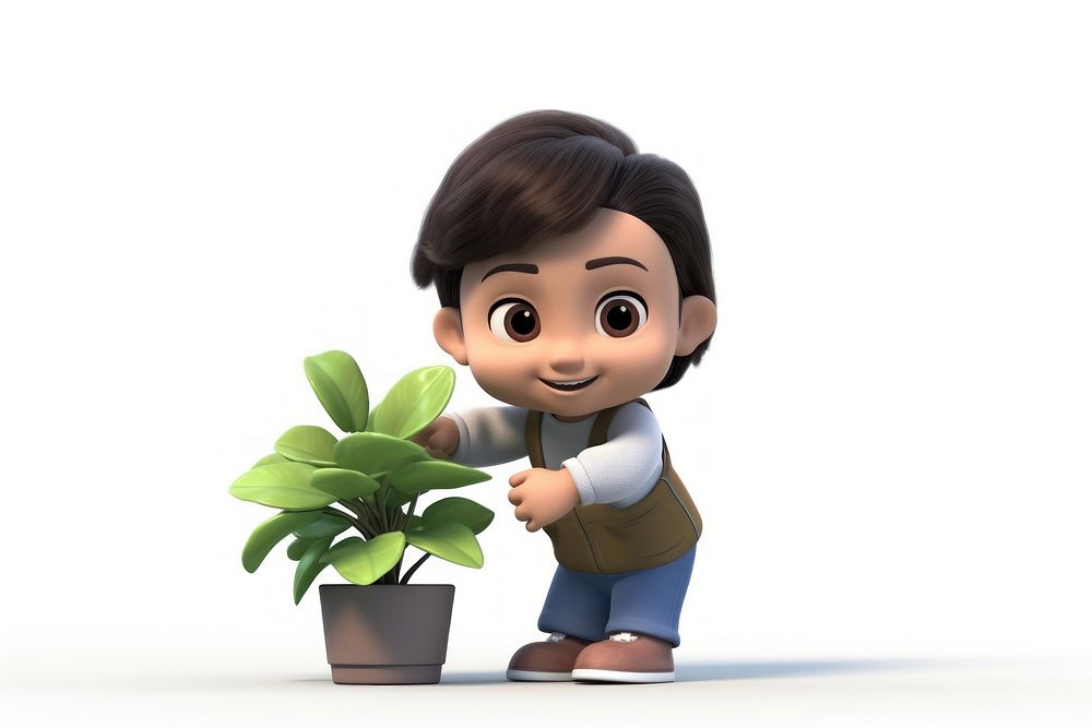 Cartoon plant houseplant white background. AI generated Image by rawpixel.
