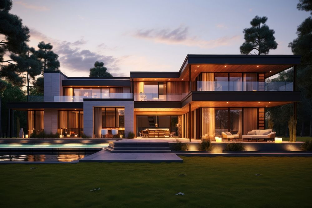 House architecture building outdoors. AI generated Image by rawpixel.