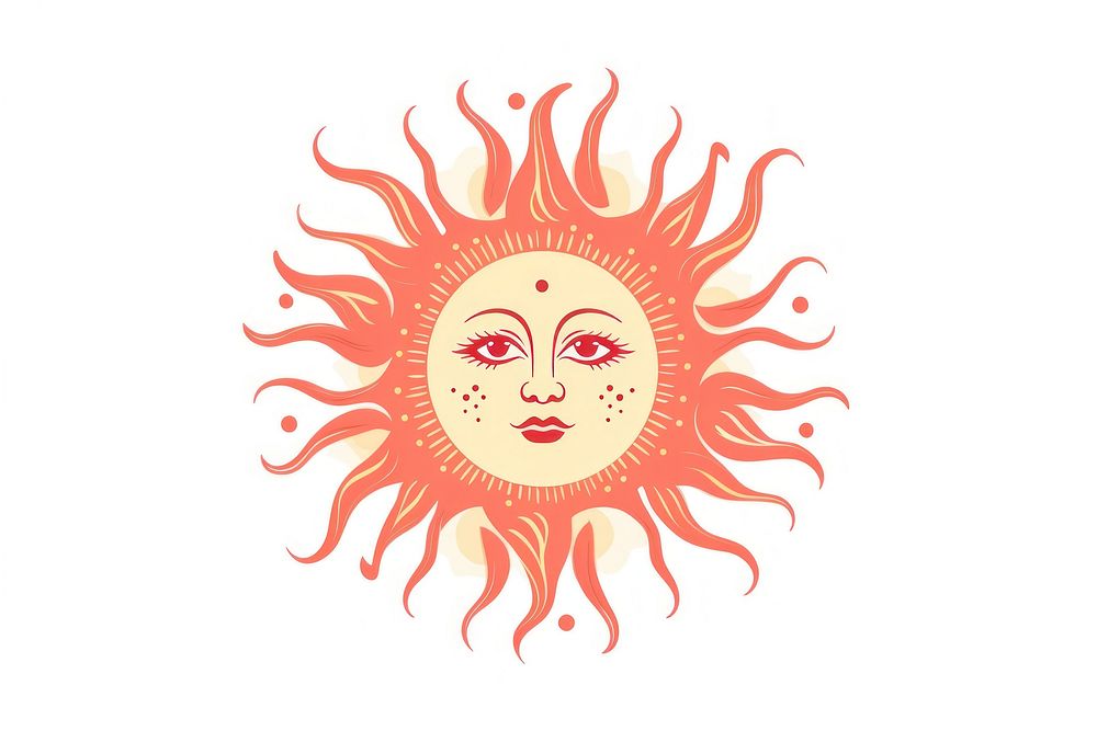 Sketch sun white background illustrated. AI generated Image by rawpixel.