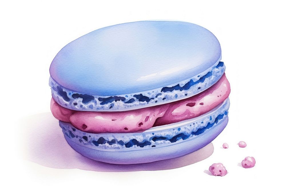 Macarons dessert food white background. AI generated Image by rawpixel.