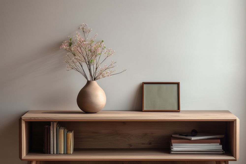 Vase furniture sideboard bookshelf. 