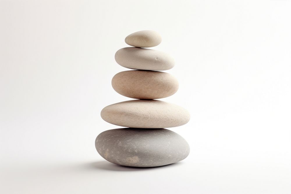 Pebble white background simplicity zen-like. AI generated Image by rawpixel.