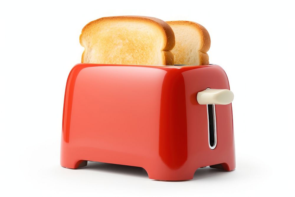 Bread toaster food red. AI generated Image by rawpixel.