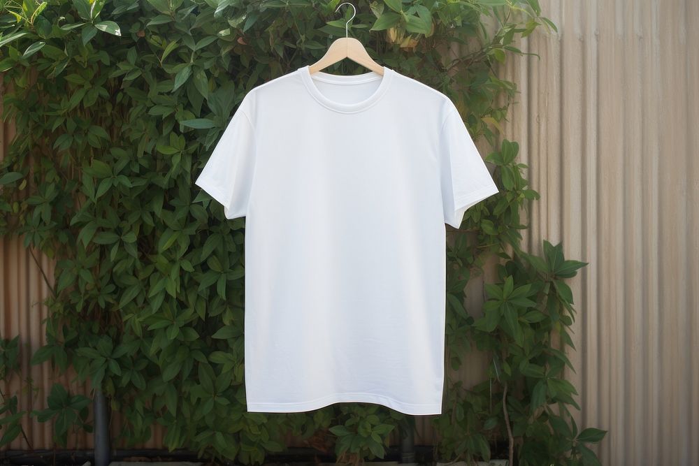 T-shirt sleeve white coathanger. 