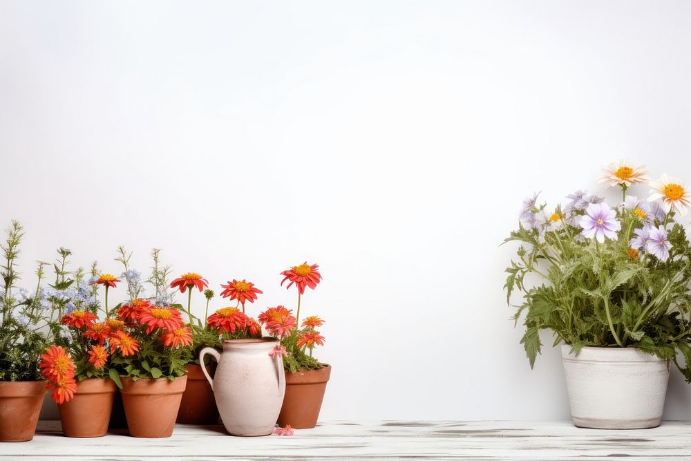 Flower windowsill gardening outdoors. 