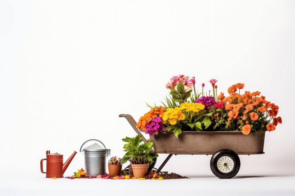 Flower gardening outdoors vehicle. AI generated Image by rawpixel.