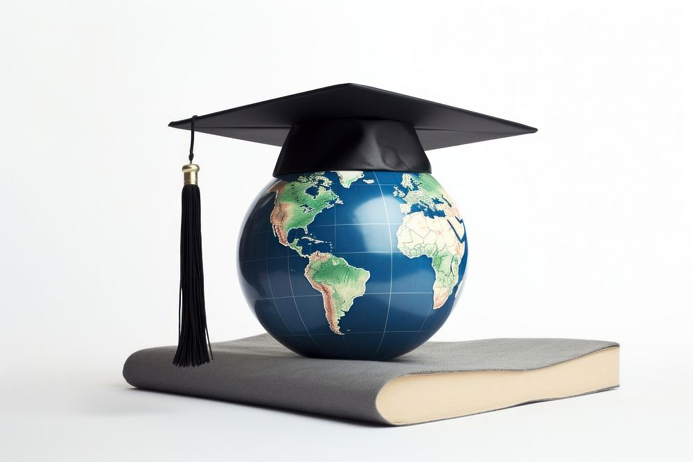 Graduation planet globe intelligence. AI generated Image by rawpixel.