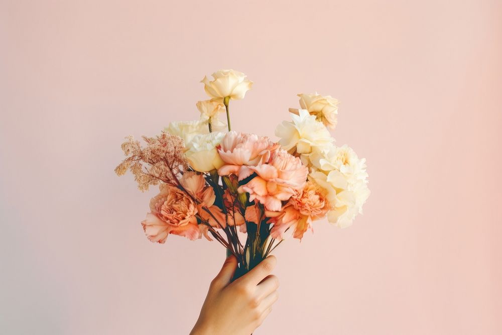 Flower holding petal plant. AI generated Image by rawpixel.