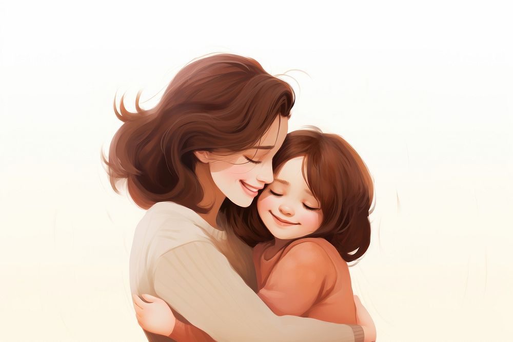 Hugging adult affectionate togetherness. AI generated Image by rawpixel.