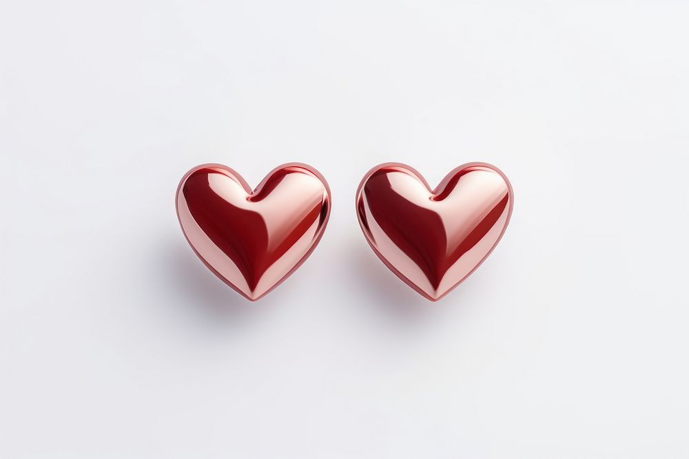 Shape heart white background heart shape. AI generated Image by rawpixel.